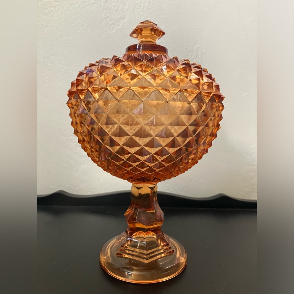 Vintage Amber Westmoreland Glass Candy Dish
